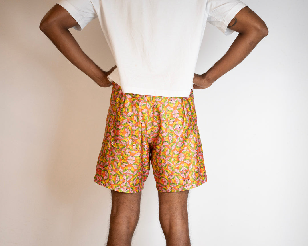 Leaf Print Surf Short