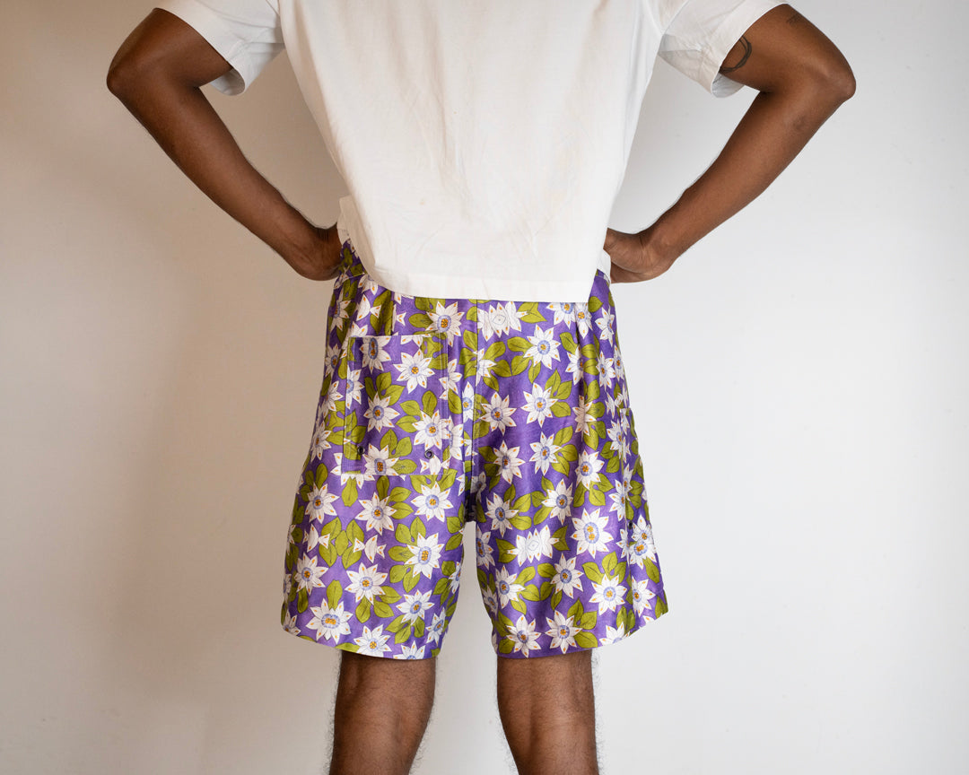 Passion Flower Print Surf Short