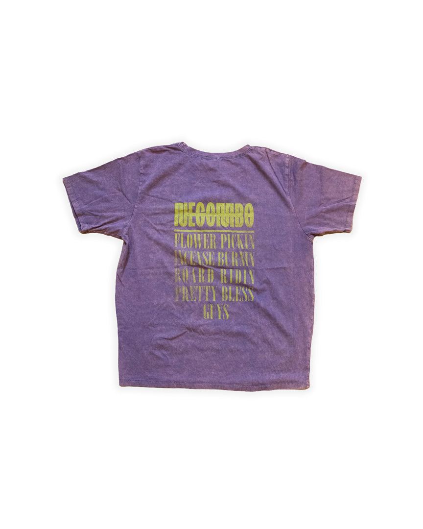 Nibanna Acid Wash Graphic Tee Purple