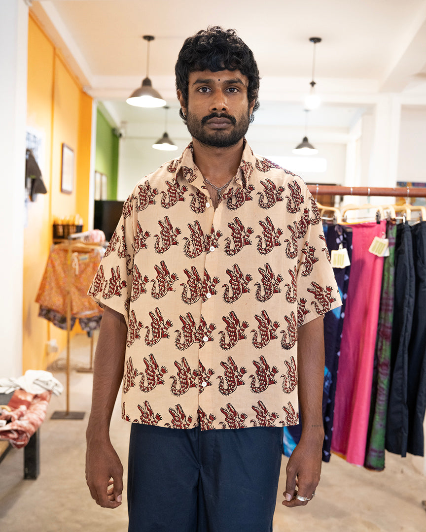 Crocodile Block Print Siya Shirt