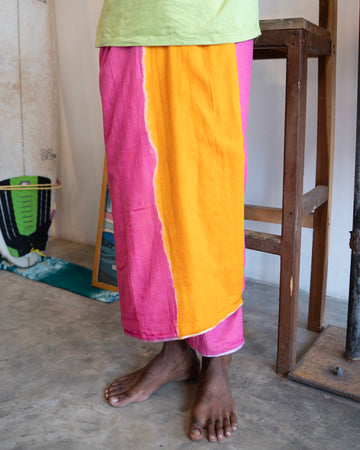 Cashmere Sarong Orange/Hibiscus
