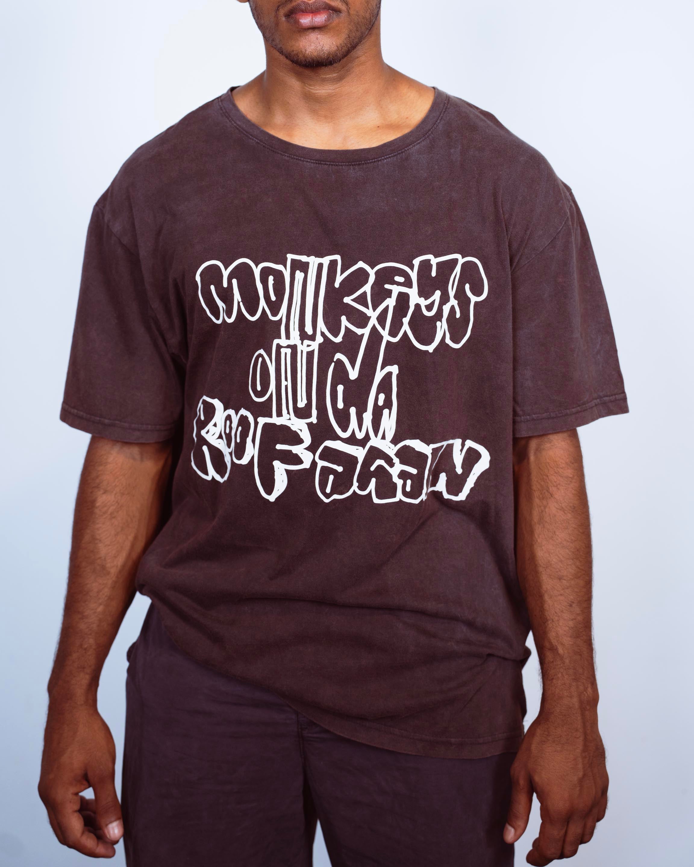 Monkeys Acid Wash Graphic T-shirt