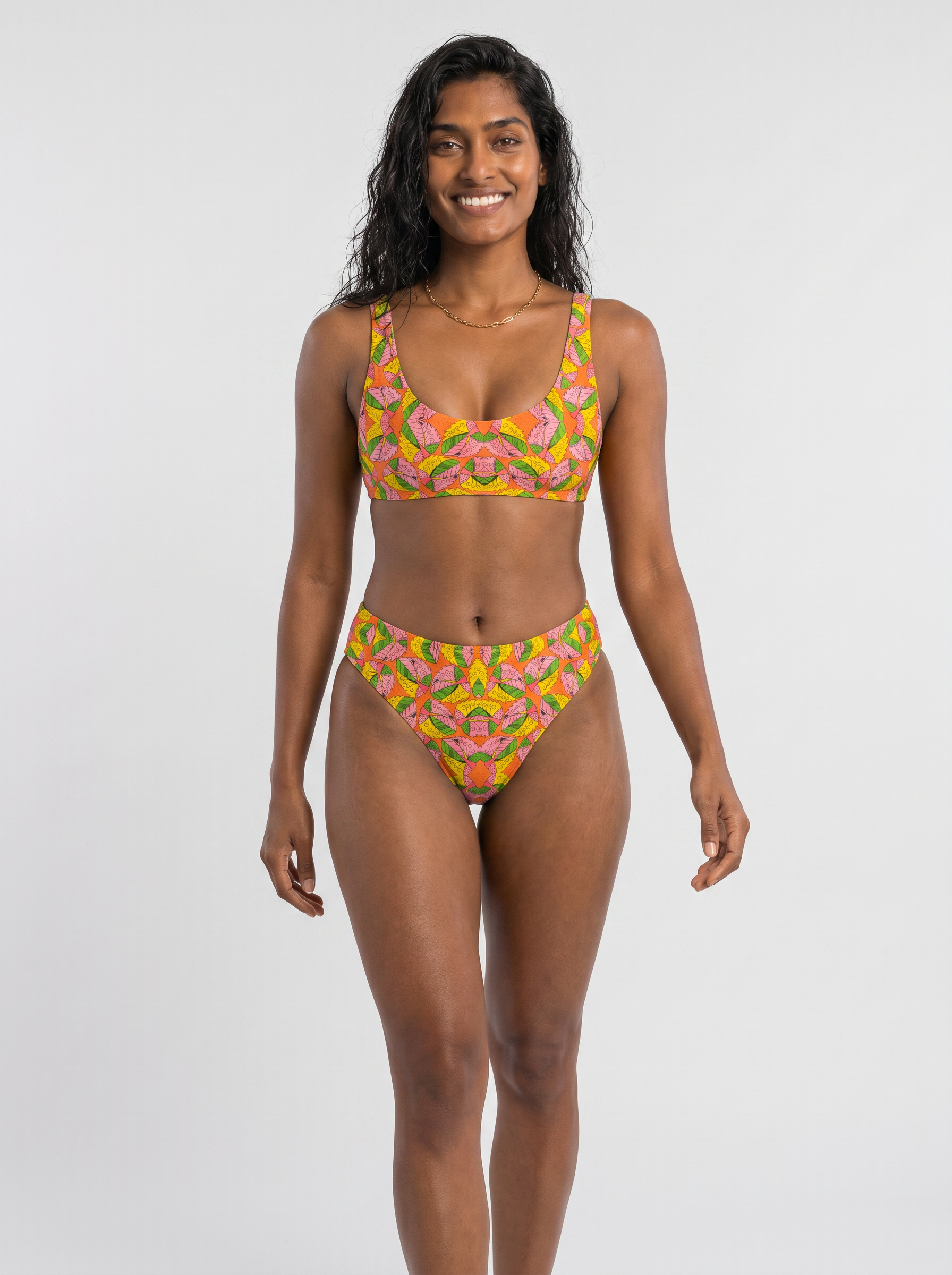Leaf Print Surf Bikini