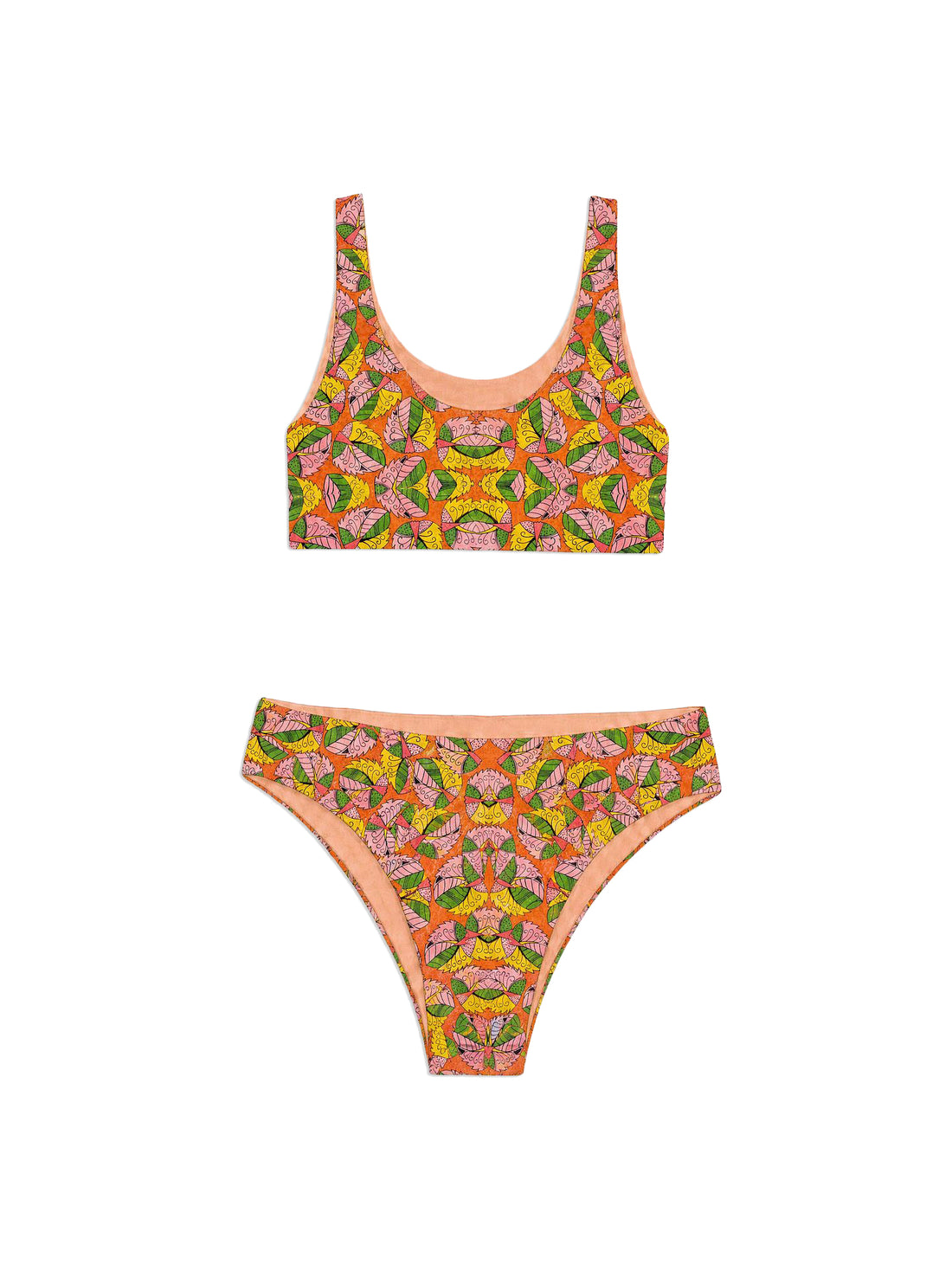 Leaf Print Surf Bikini