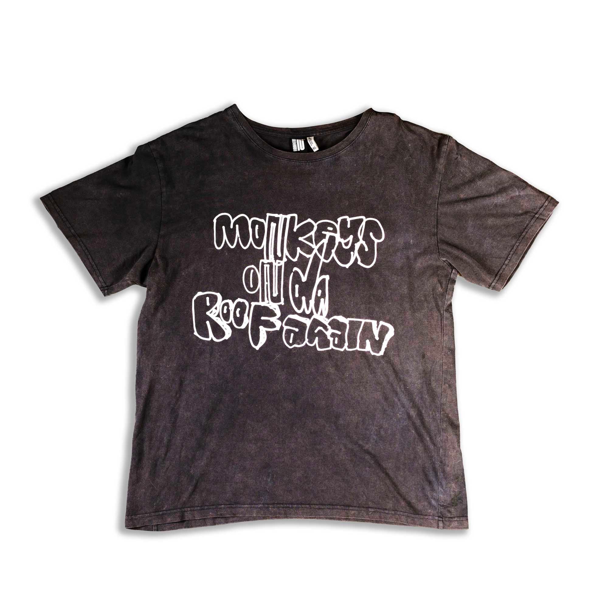 Monkeys Acid Wash Graphic T-shirt