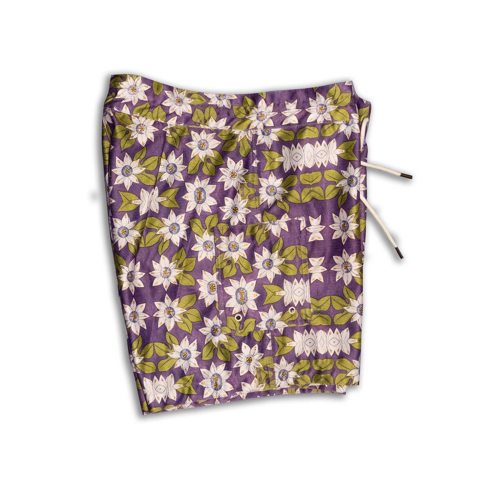 Passion Flower Print Surf Short